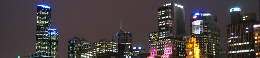 Melbourne Australia at Night
